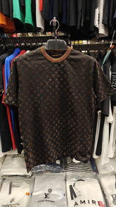Louis Vuitton Flocked Material Tshirt