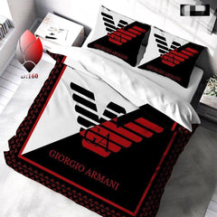 Armani King Size Quilt Cover Bedsheet Set