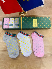 Gucci Scented Ankle Socks- Pack of 6 - Made In Turkey