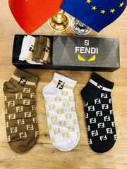 Fendi Scented Ankle Socks- Pack of 6 - Made In Turkey
