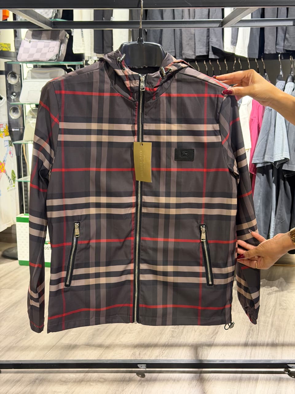 Burberry High End Hooded Wind Breaker Jacket