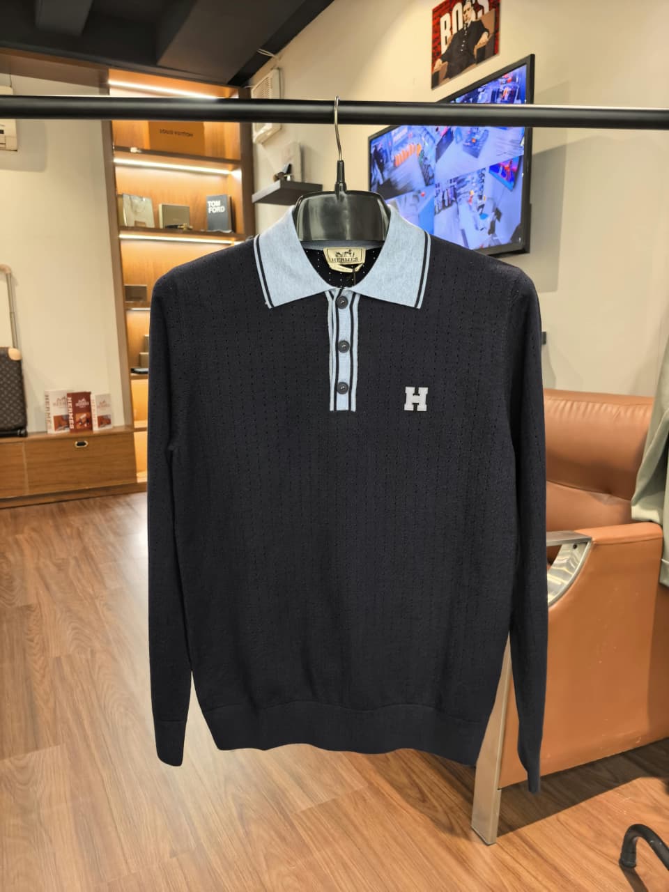 Hermes:1 Grade Super Premium Knitwear Polo Sweatshirt