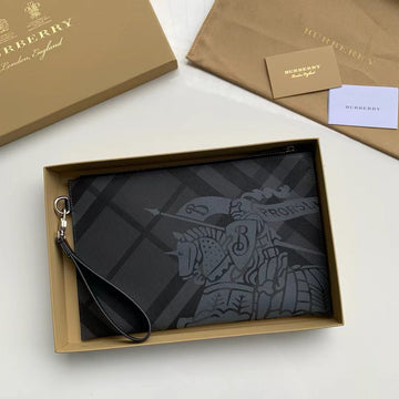 Burberry 1:1 Leather Super Premium Grade Men's Pouch