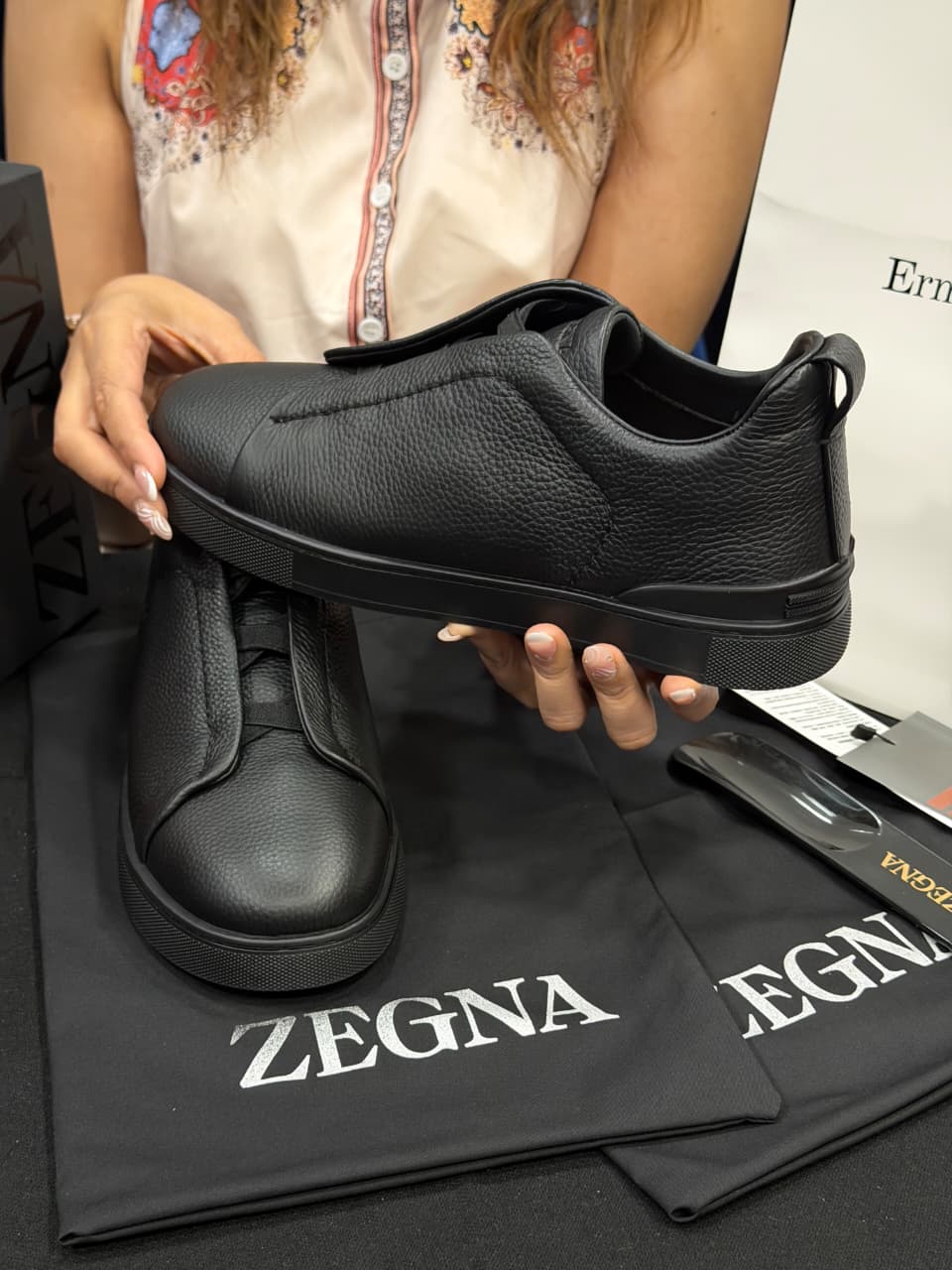 Zegna Triple Stitch 1:1 Grade Super Premium Leather Sneaker Shoe
