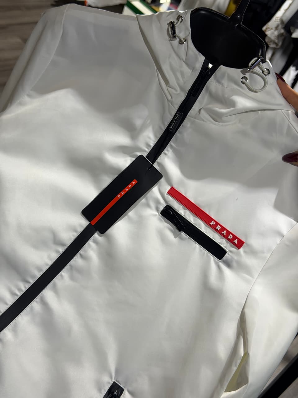 Prada High End  Hooded Wind Breaker Jacket