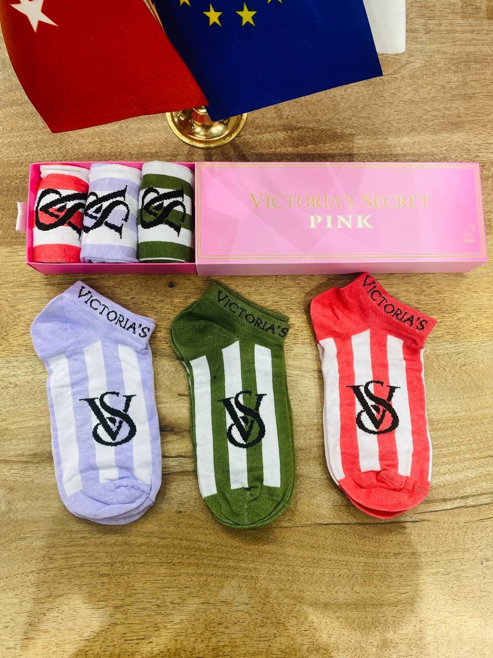 Victoria Secret Scented Ankle Socks- Pack of 6 - Made In Turkey
