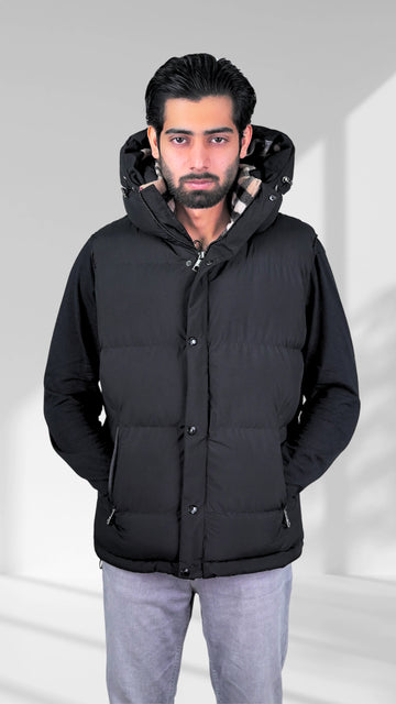 Burberry Body Warmer Sleeveless Hooded Jacket