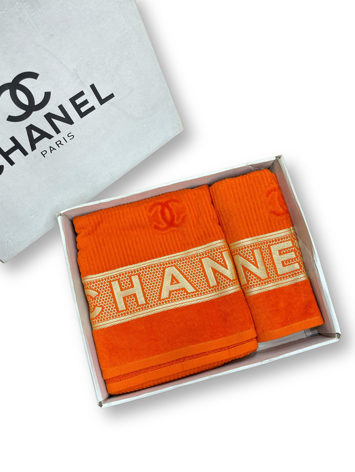 CHANEL Towel Set With Box
