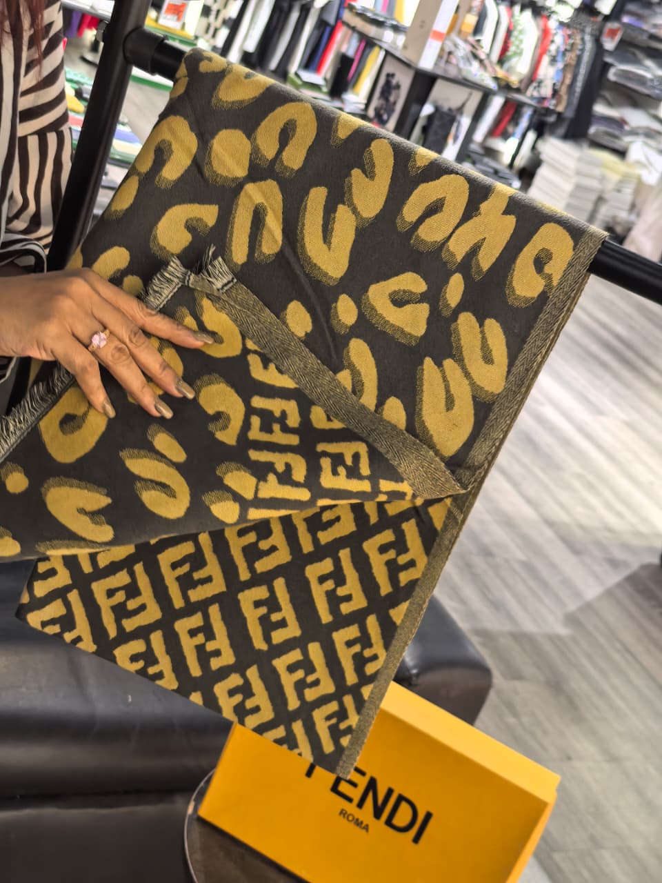 Fendi Women's Stole/Scarf for Winter with Box