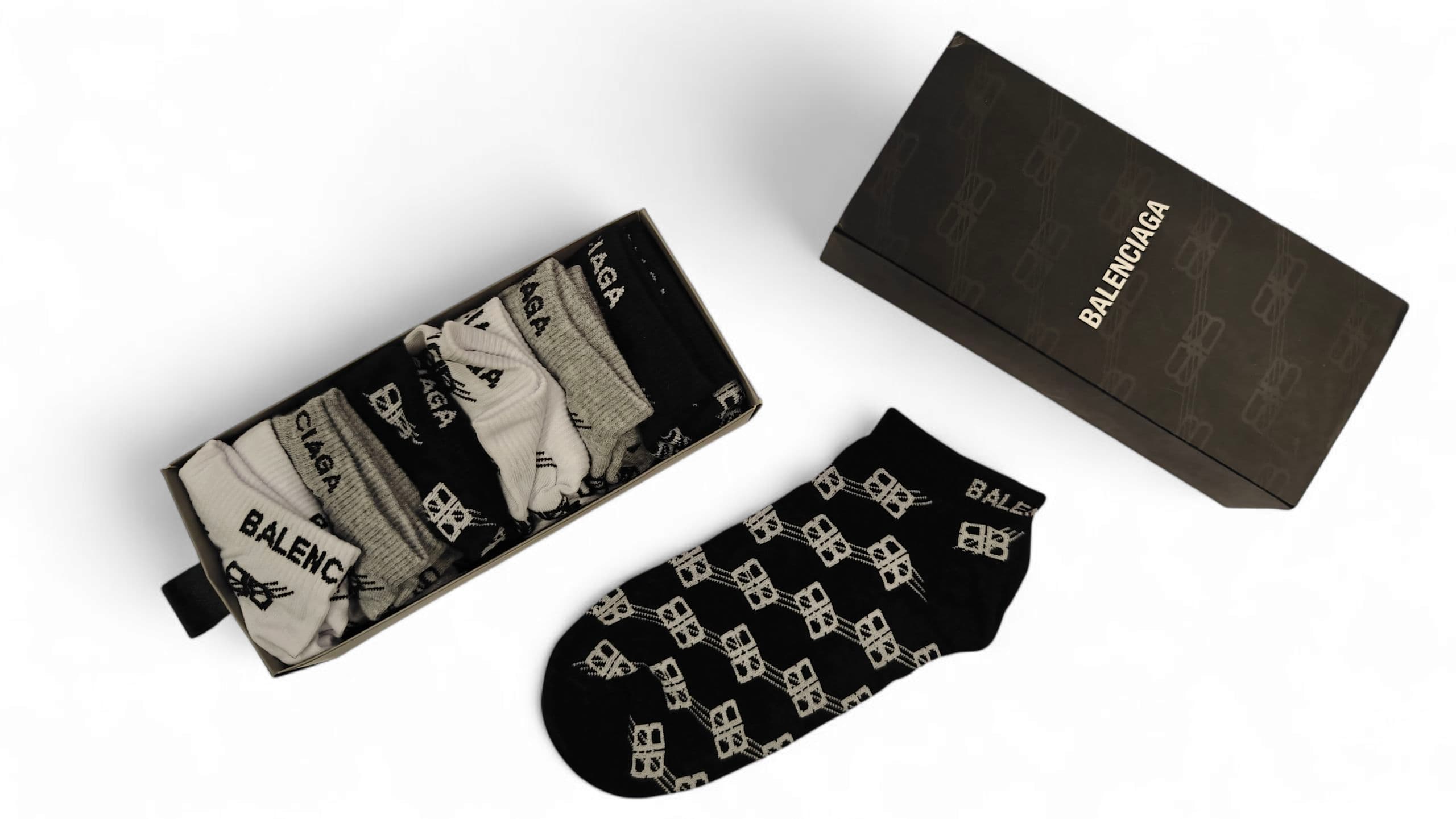 Balenciaga Scented Ankle Socks- Pack of 6 - Original Made In Turkey