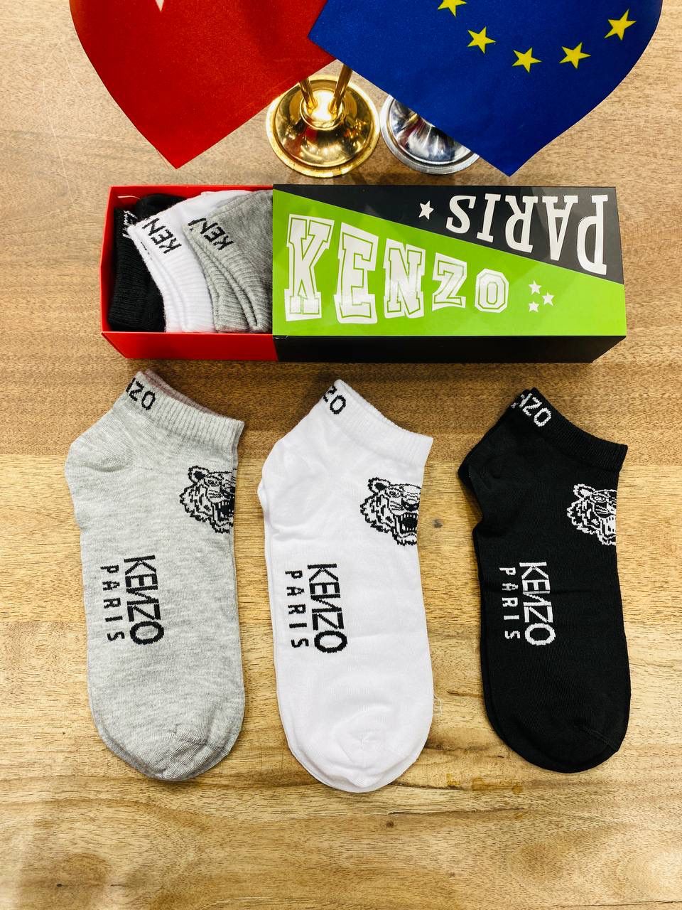 Kenzo Scented Ankle Socks- Pack of 6 - Made In Turkey
