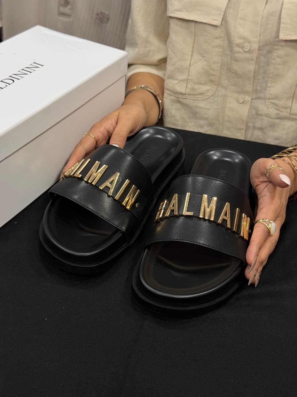 Balmain High End Slides with Box