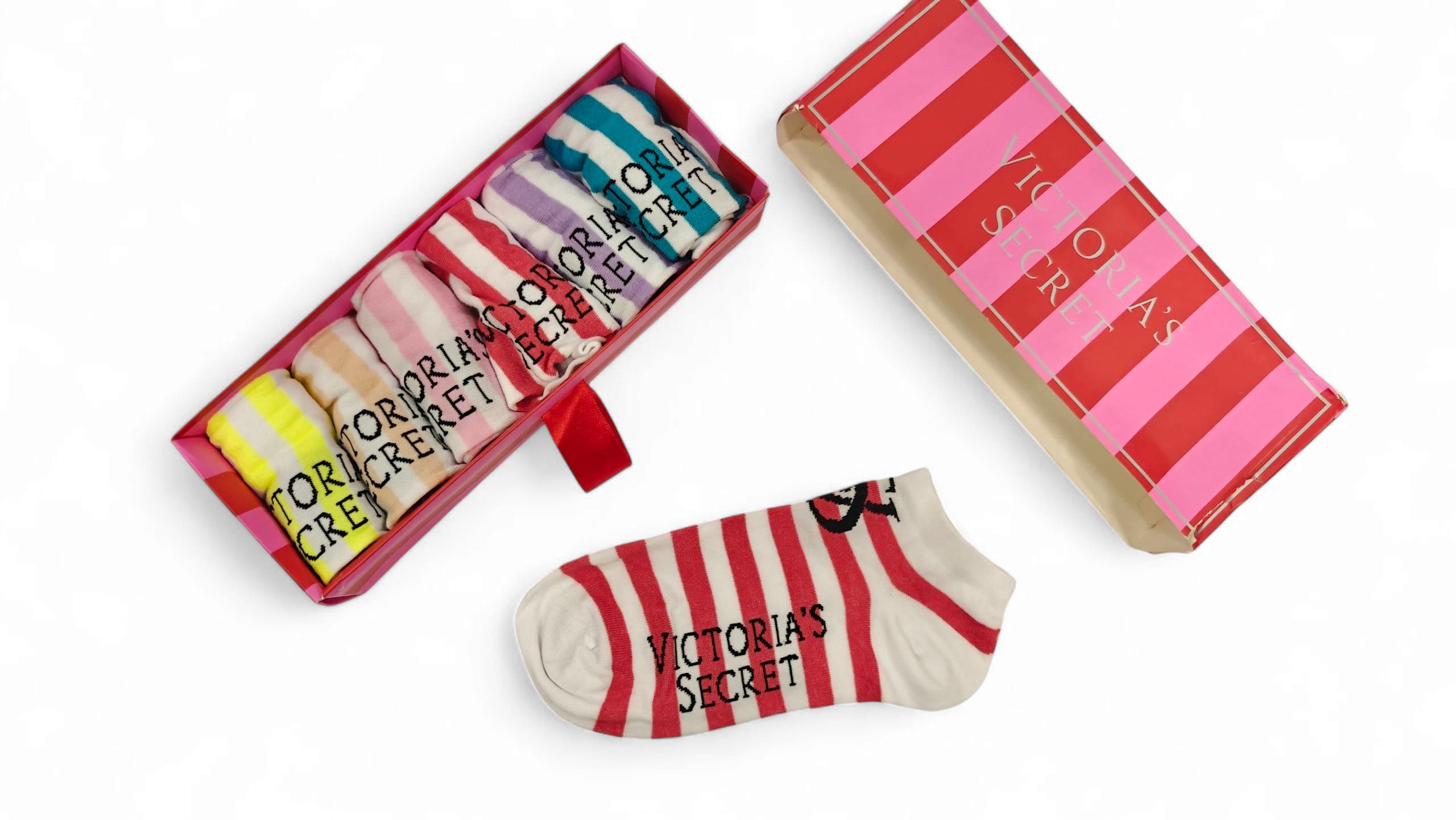 Victoria Secret Scented Ankle Socks- Pack of 6 - Original Made In Turkey