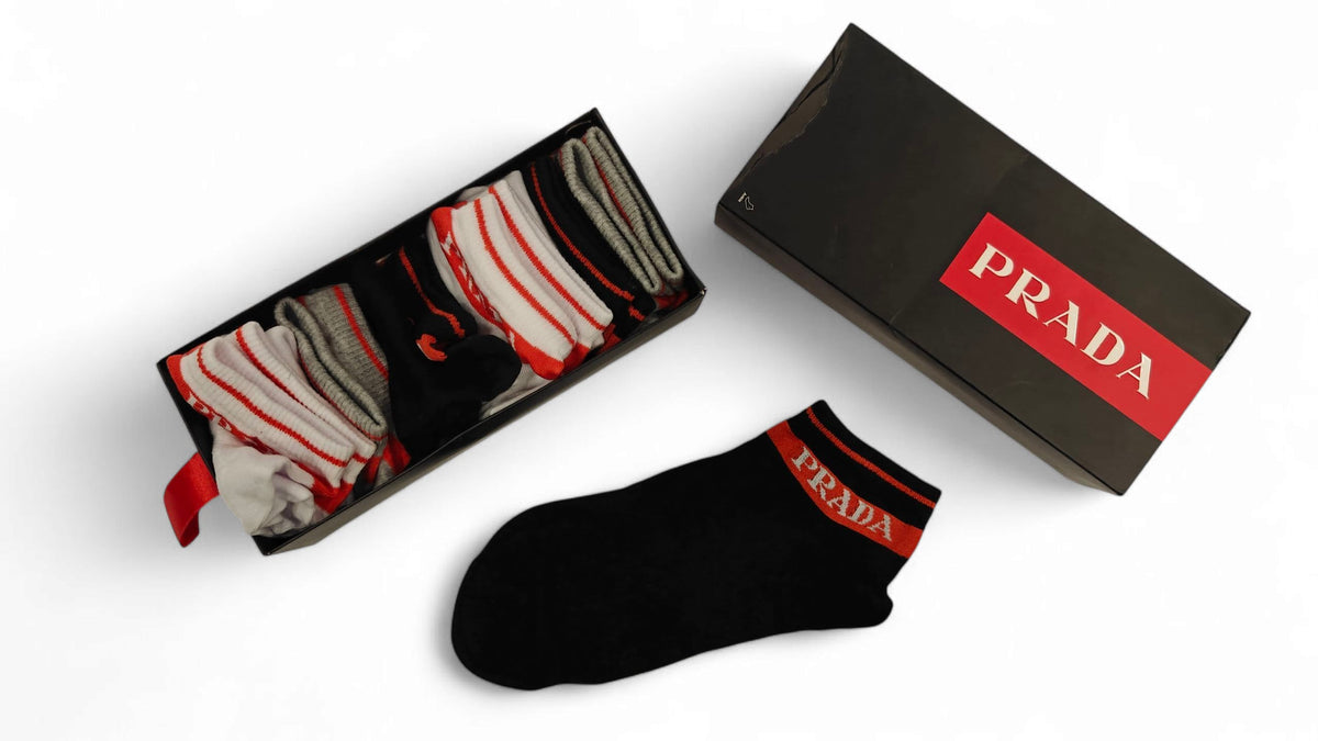 Prada Scented Ankle Socks- Pack of 6 - Original Made In Turkey