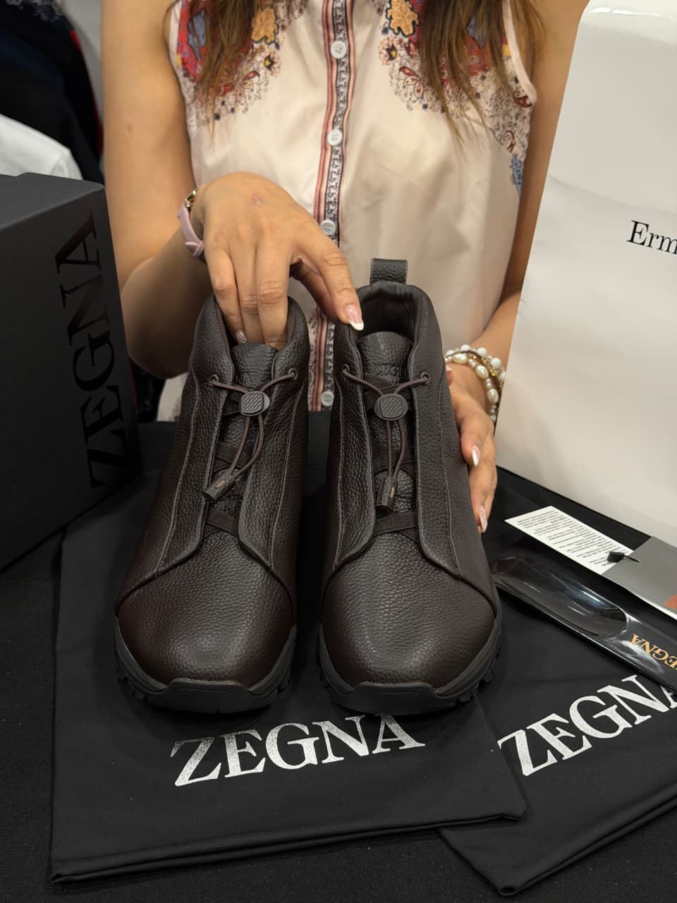 Zegna Triple Stitch 1:1 Grade Super Premium Leather VETTA Sneaker Shoe