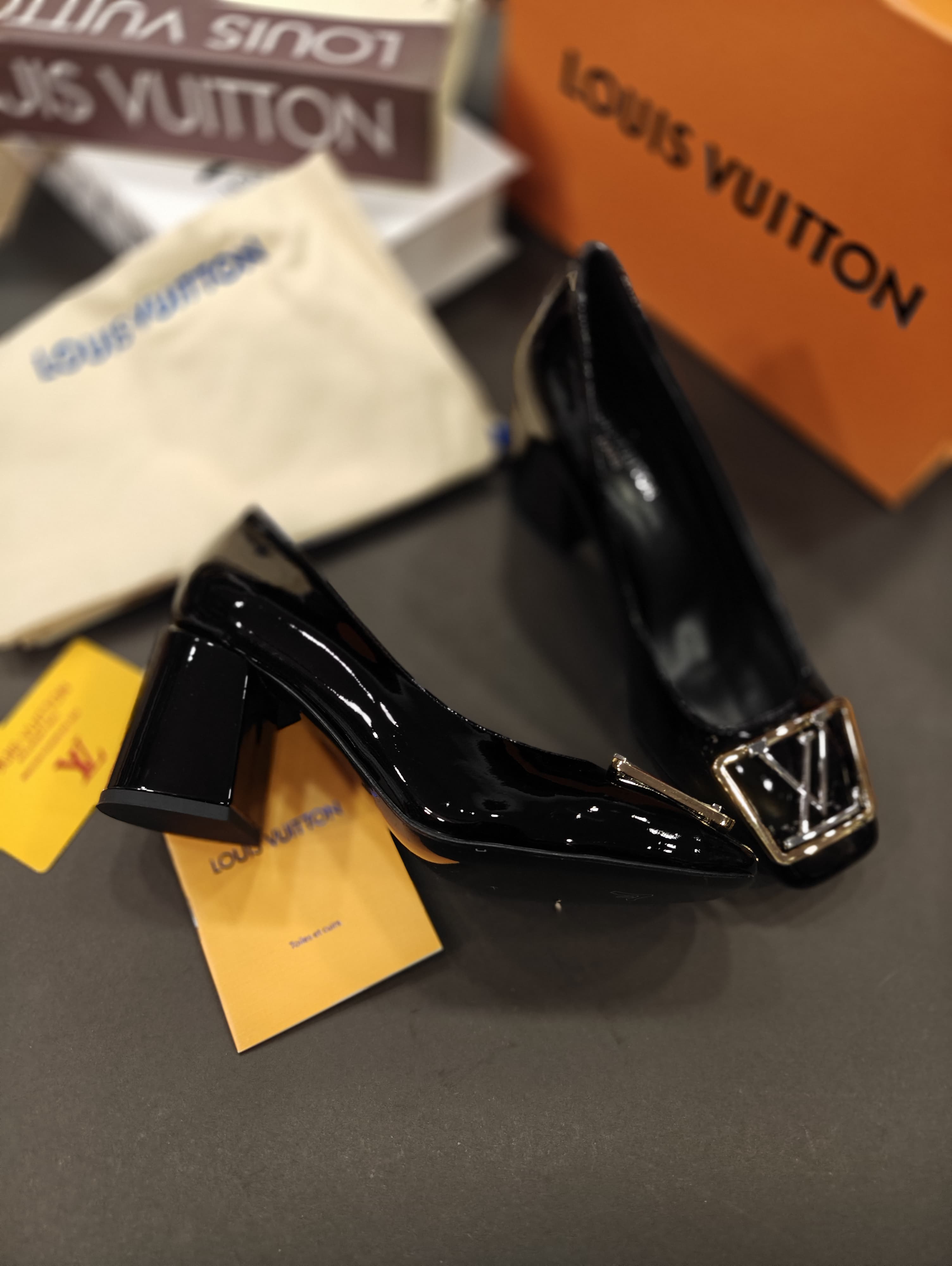 Louis Vuitton Block Heel 1:1 Grade