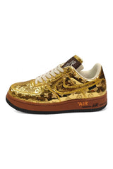 Louis Vuitton x Air Force 1 Low Metallic Gold Sneaker