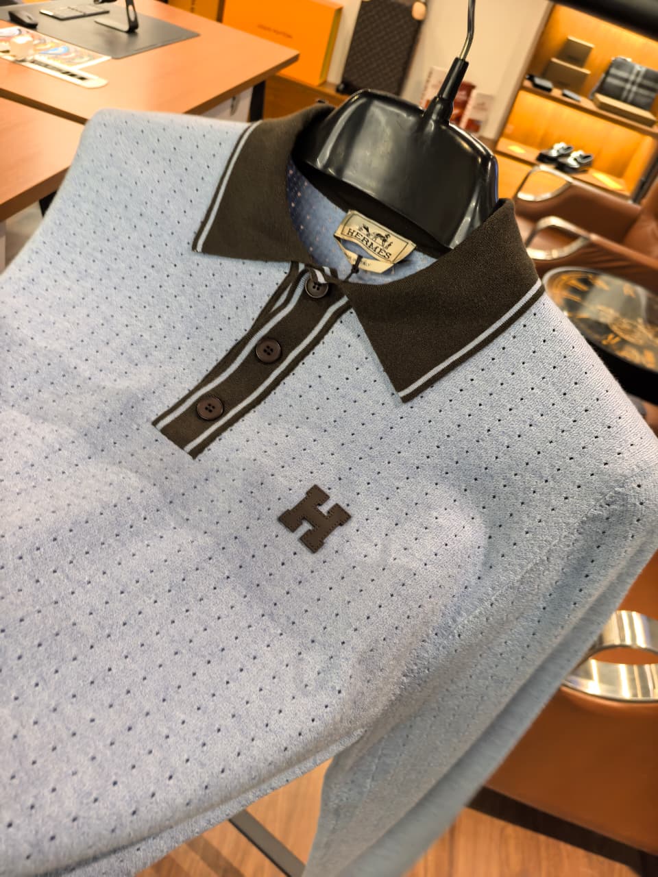 Hermes:1 Grade Super Premium Knitwear Polo Sweatshirt