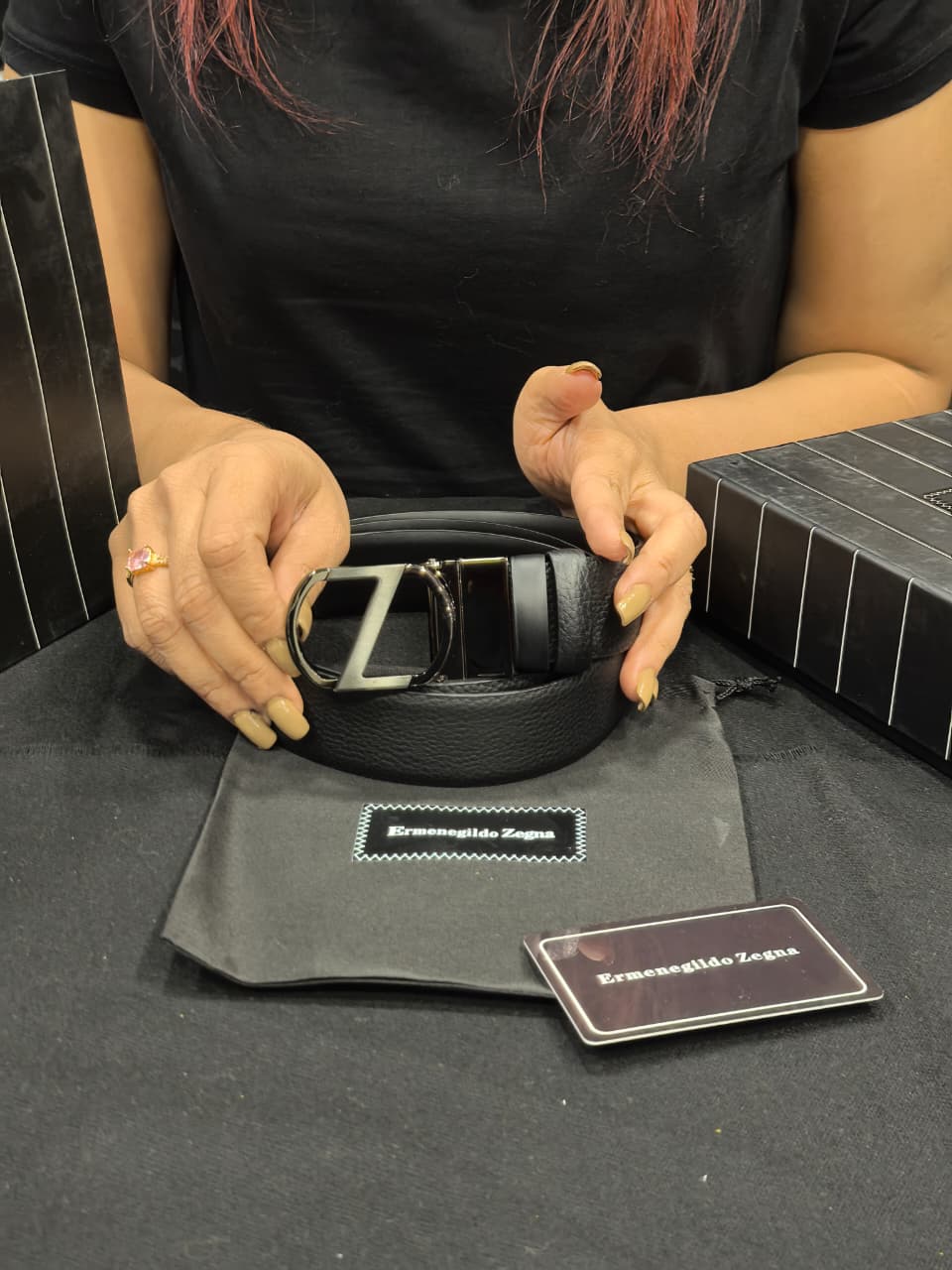 Zegna 1:1 Super Premium Genuine Leather Grade with Complete Box Packging