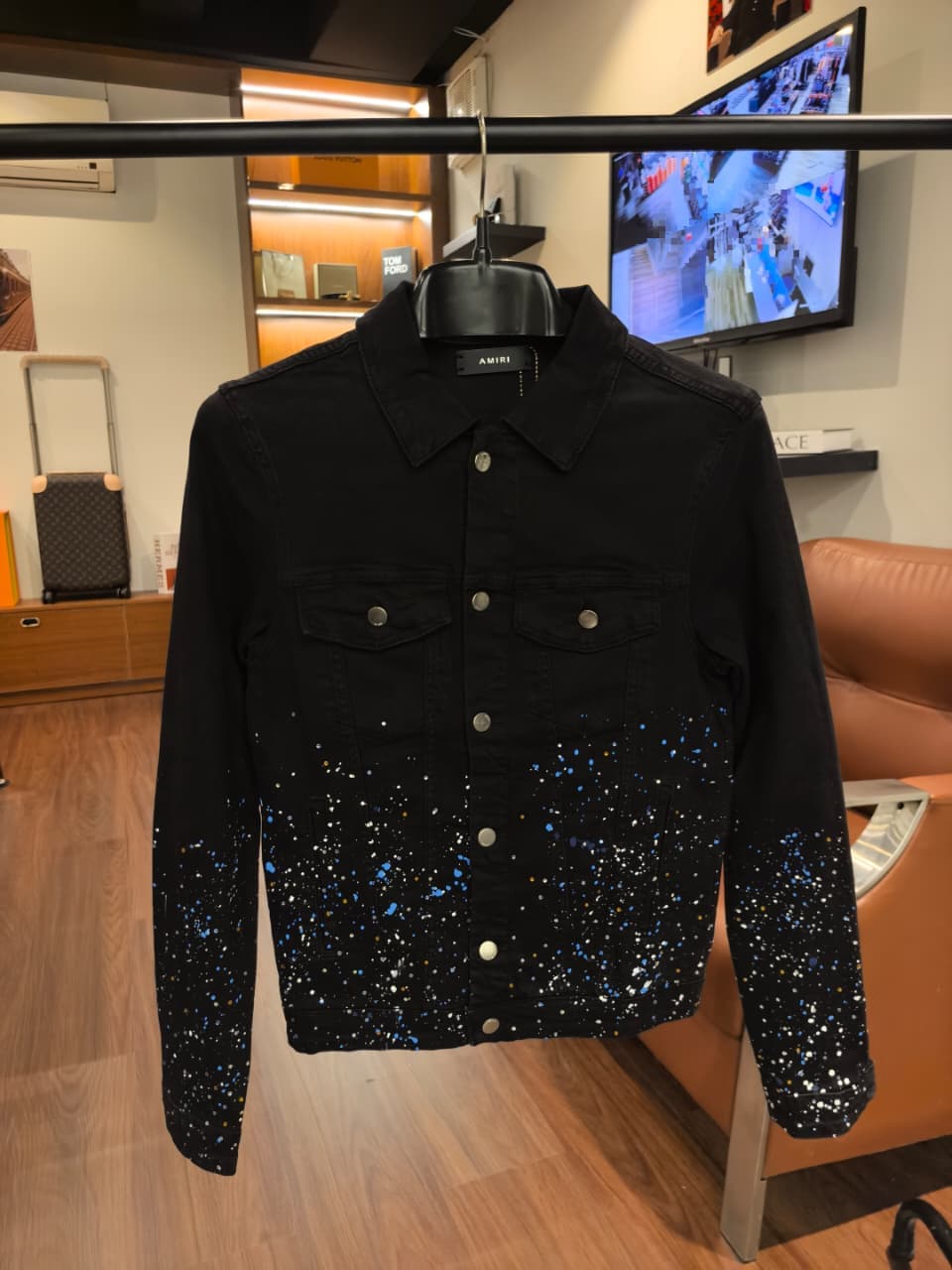 Am-iri 1:1 Grade Short Down Denim Jacket