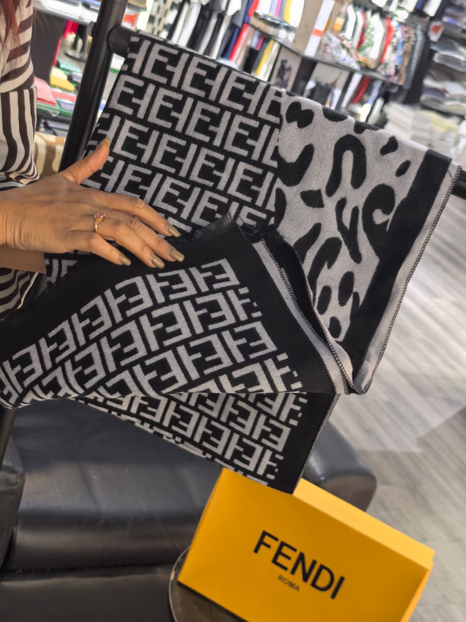 Fendi Women's Stole/Scarf for Winter with Box