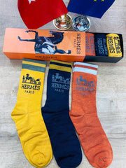 Hermes Scented Crew Socks- Pack of 6 - Made In Turkey