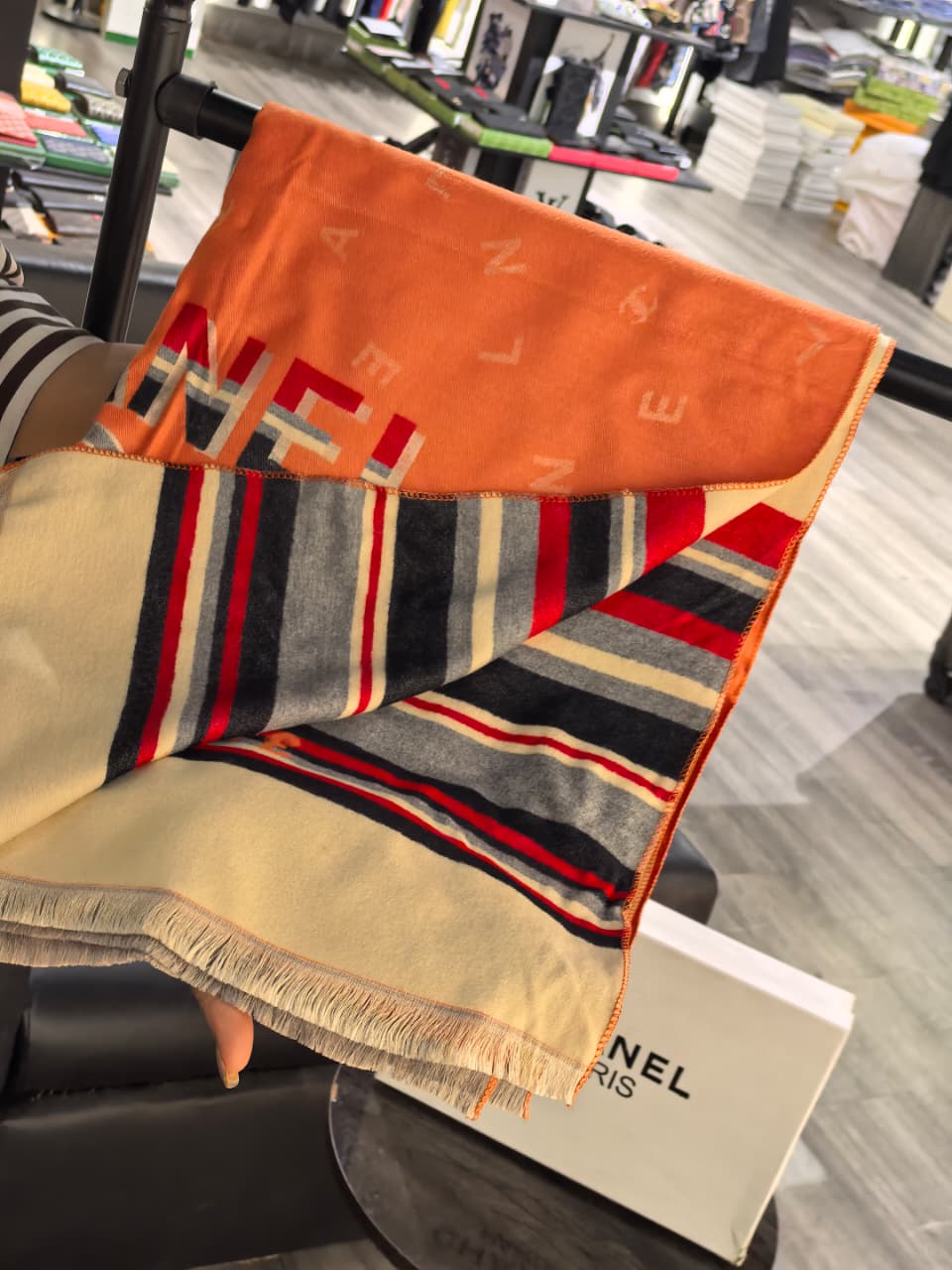 Ch-n-l Women's Stole/Scarf for Winter with Box