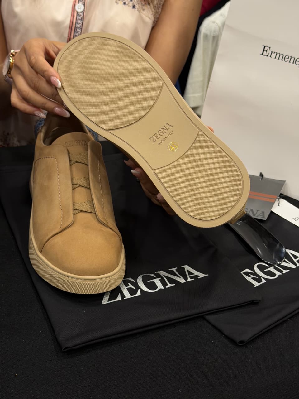 Zegna Triple Stitch 1:1 Grade Super Premium Double Skin Sneaker Shoe