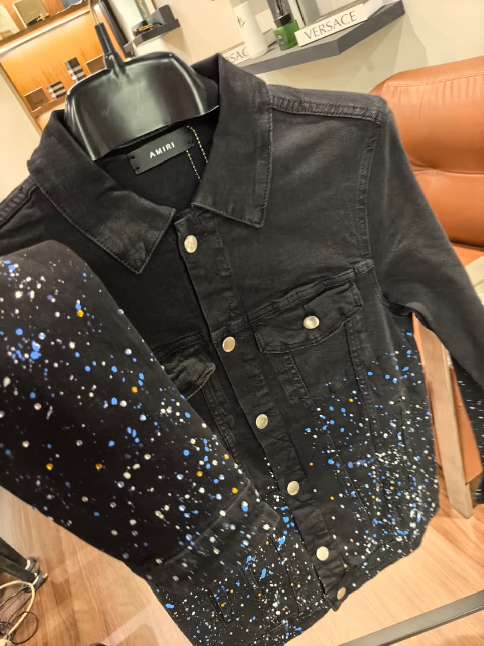 Am-iri 1:1 Grade Short Down Denim Jacket