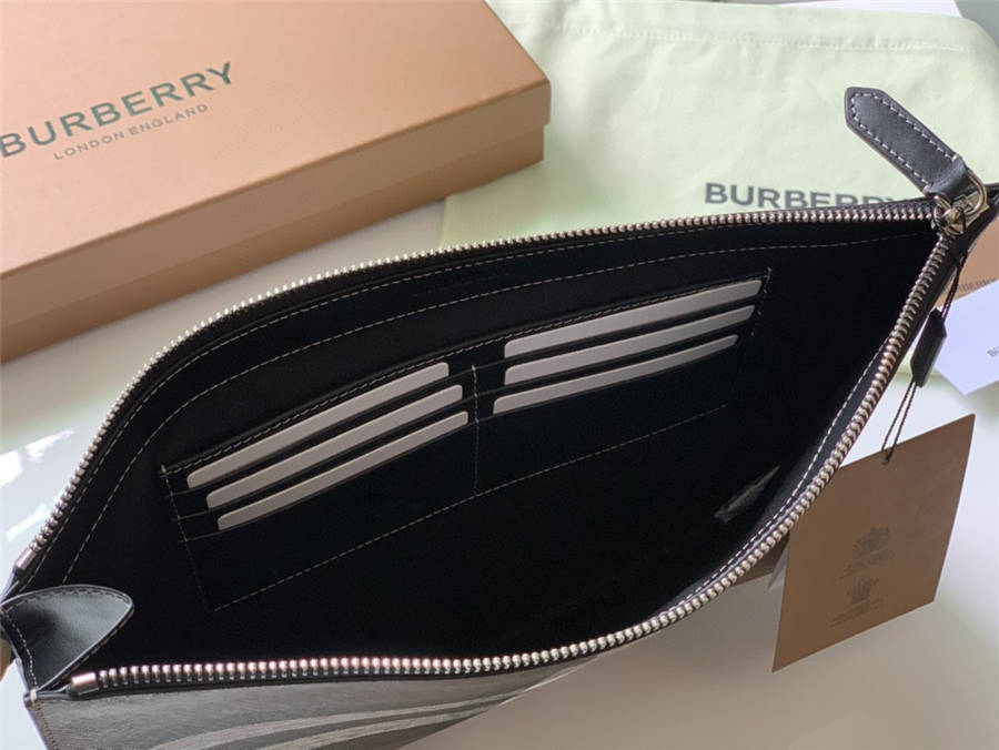 Burberry 1:1 Leather Super Premium Grade Men's Pouch
