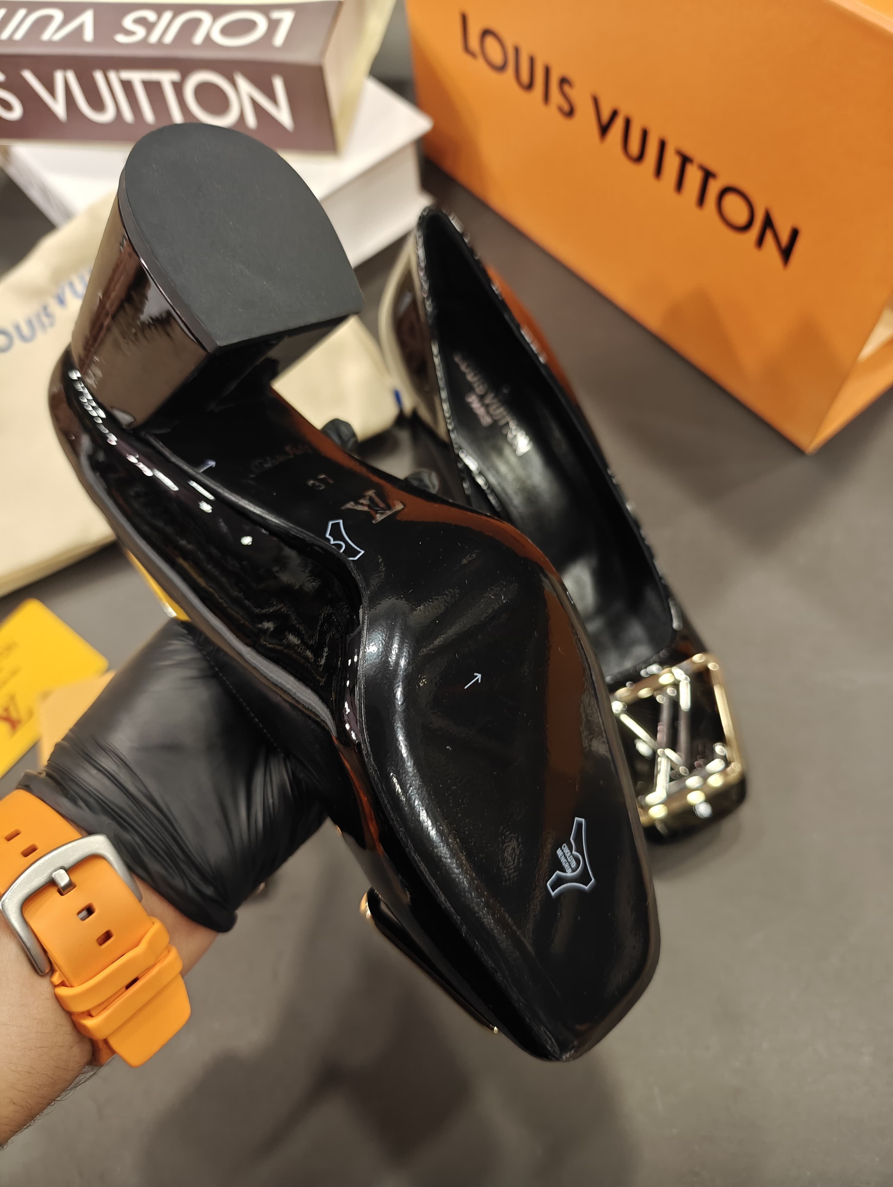Louis Vuitton Block Heel 1:1 Grade