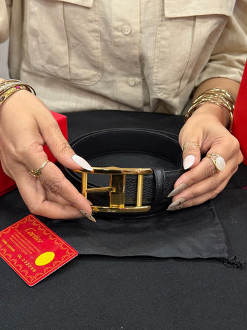 Cartier 1:1 Grade Genuine Leather Women's Belt with Complete Box Packaging