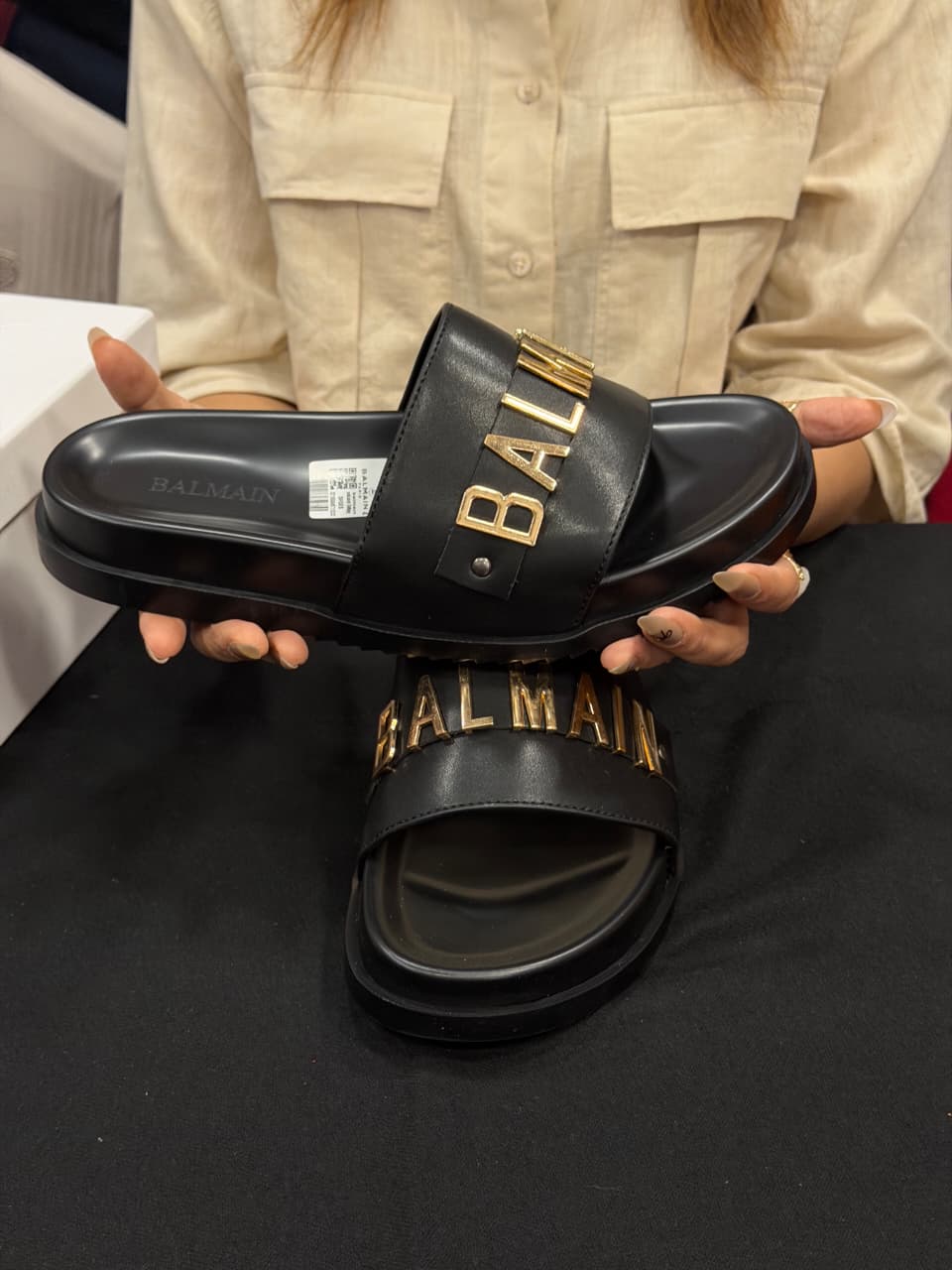 Balmain High End Slides with Box