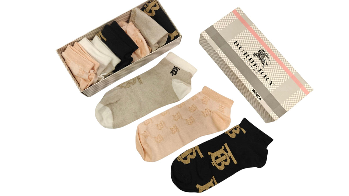 Burberry Scented Ankle Socks- Pack of 6 - Original Made In Turkey