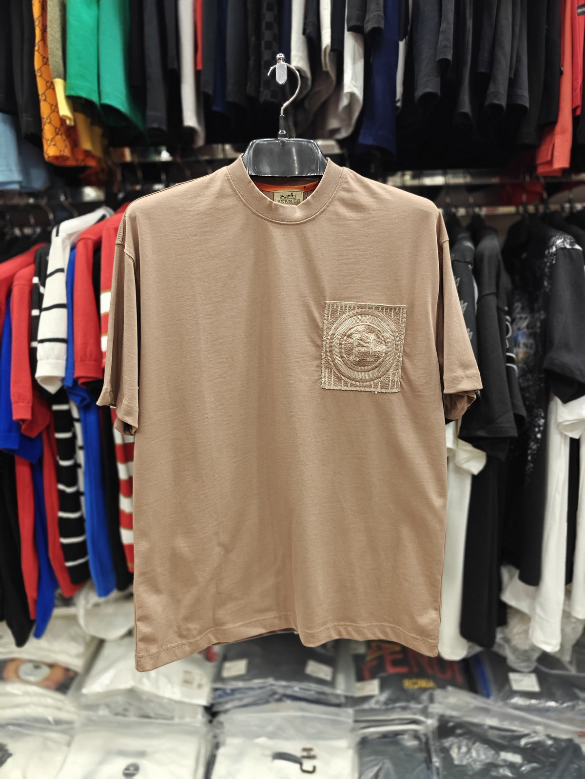 Hermes 1:1 Grade Oversized Crew Neck Tshirt