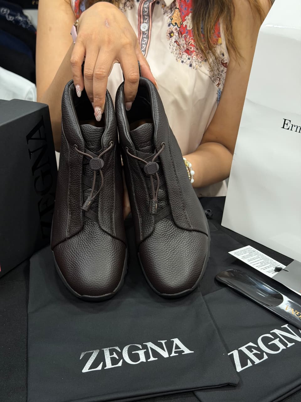 Zegna Triple Stitch 1:1 Grade Super Premium Leather VETTA Sneaker Shoe