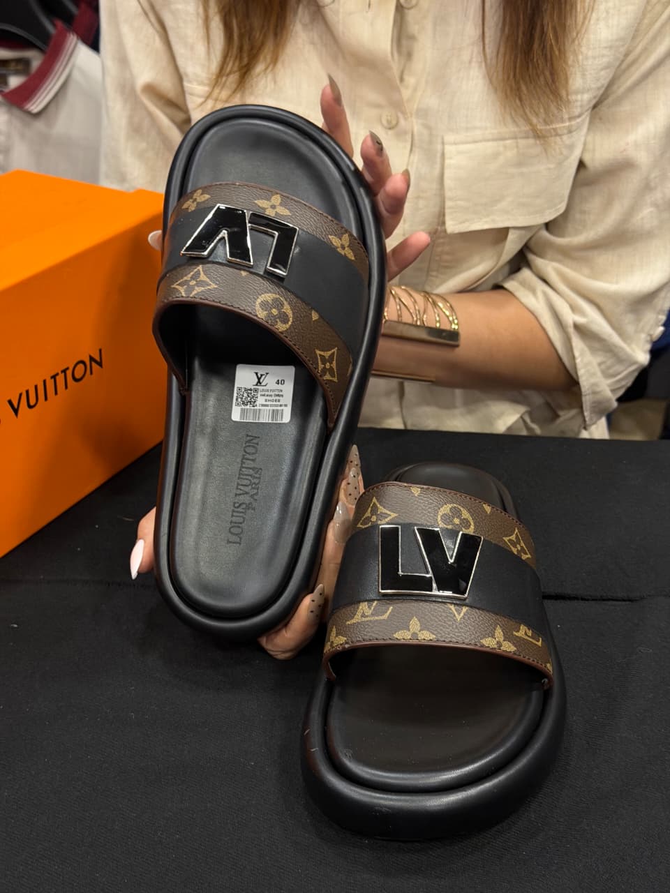 Louis Vuitton High End Slides with Box