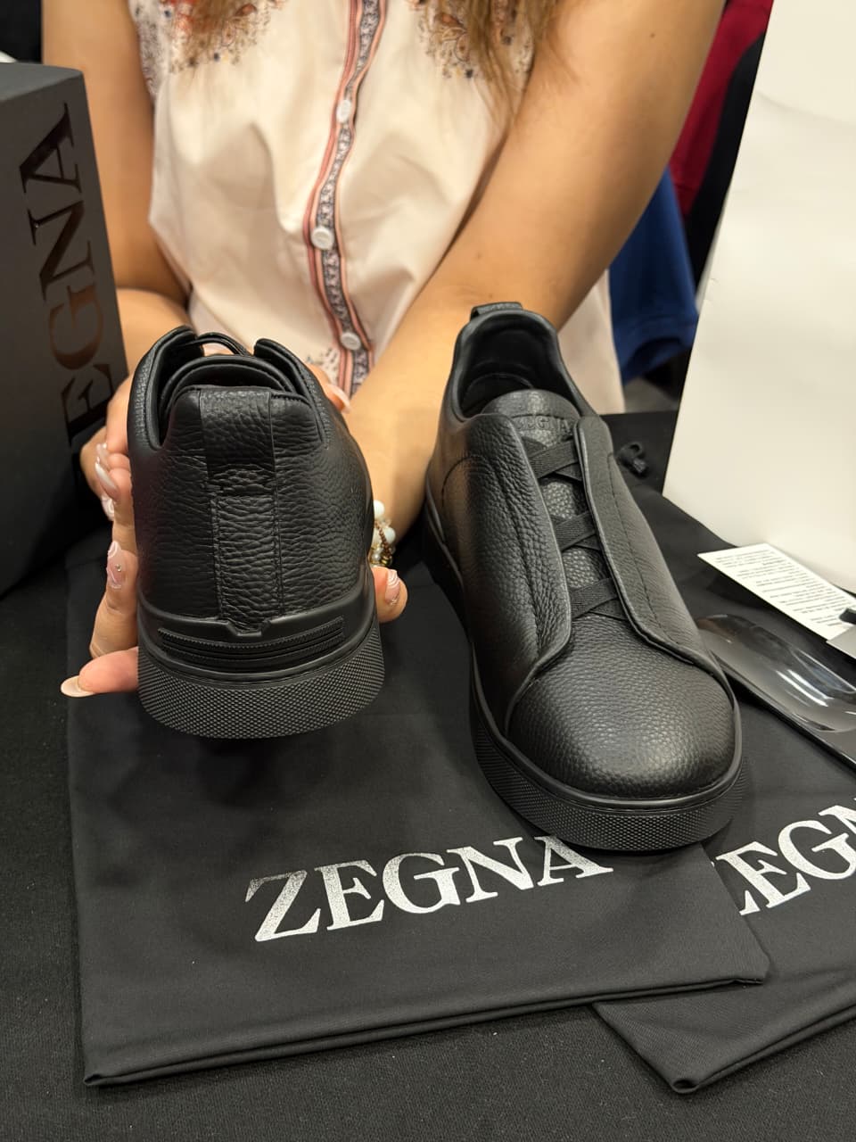 Zegna Triple Stitch 1:1 Grade Super Premium Leather Sneaker Shoe