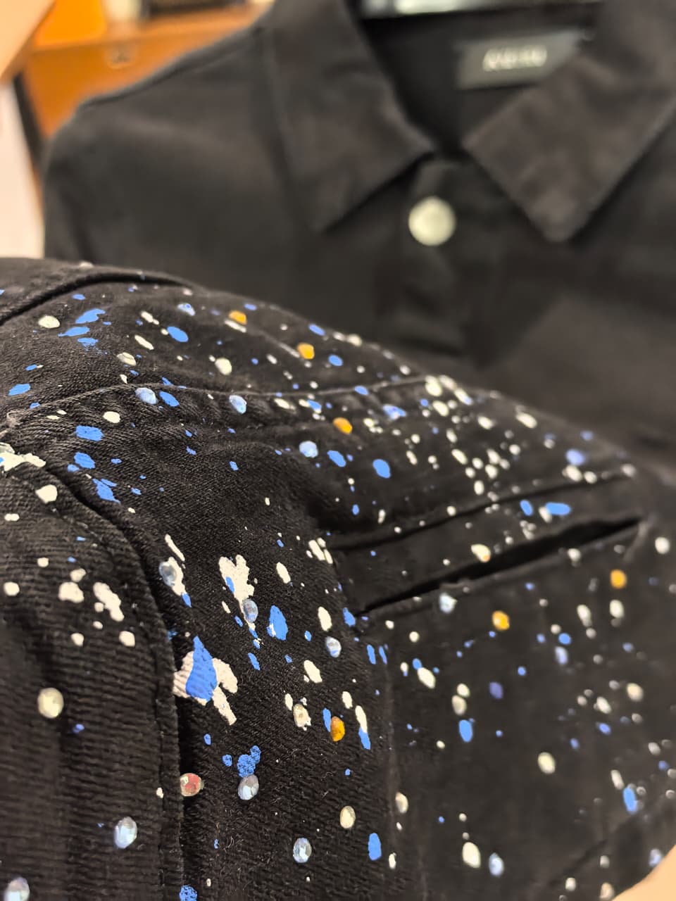 Am-iri 1:1 Grade Short Down Denim Jacket