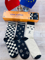 Louis Vuitton Scented Crew Socks- Pack of 6 - Made In Turkey