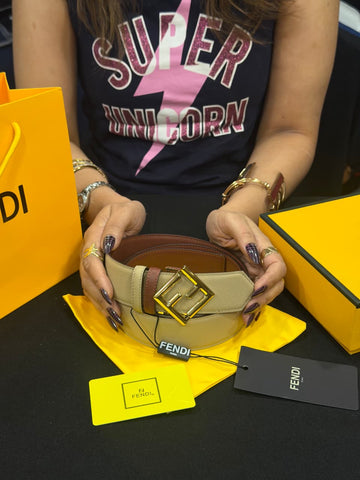 Fendi 1:1 Grade Genuine Leather Men' Belt with Complete Box Packaging