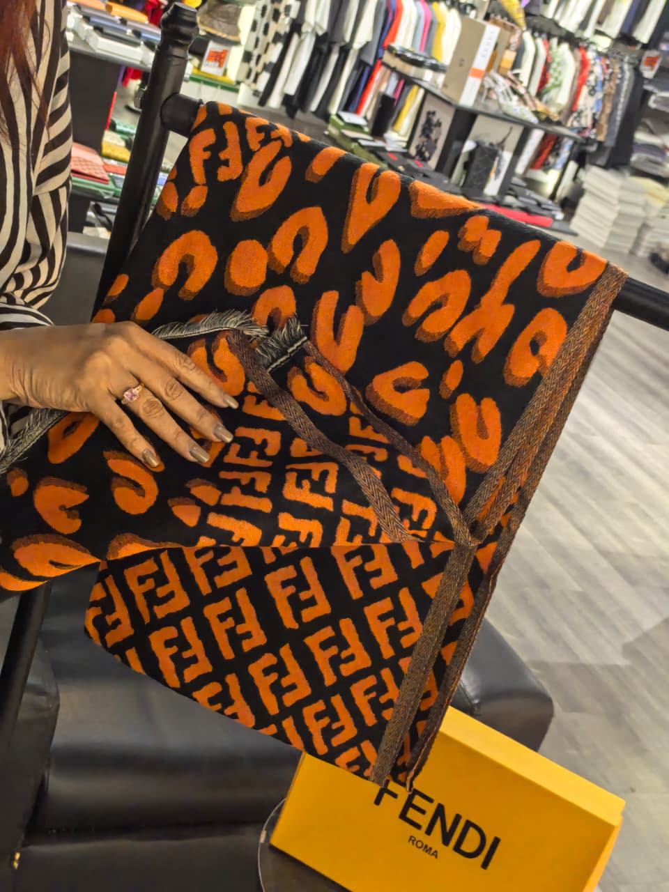 Fendi Women's Stole/Scarf for Winter with Box