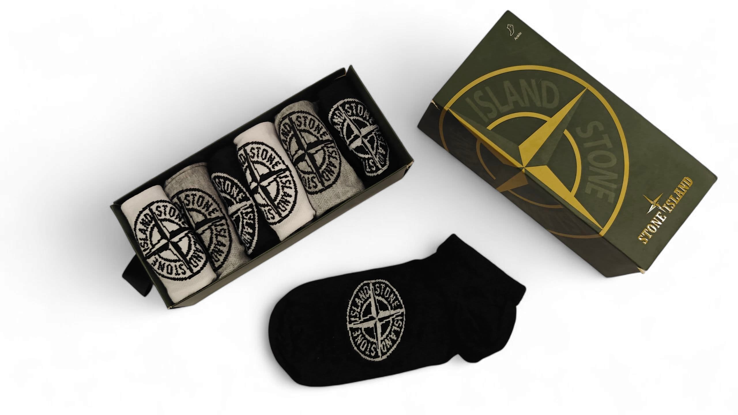 Stone Island Scented Ankle Socks- Pack of 6 - Original Made In Turkey