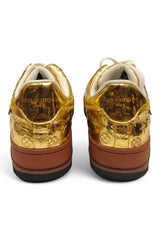 Louis Vuitton x Air Force 1 Low Metallic Gold Sneaker