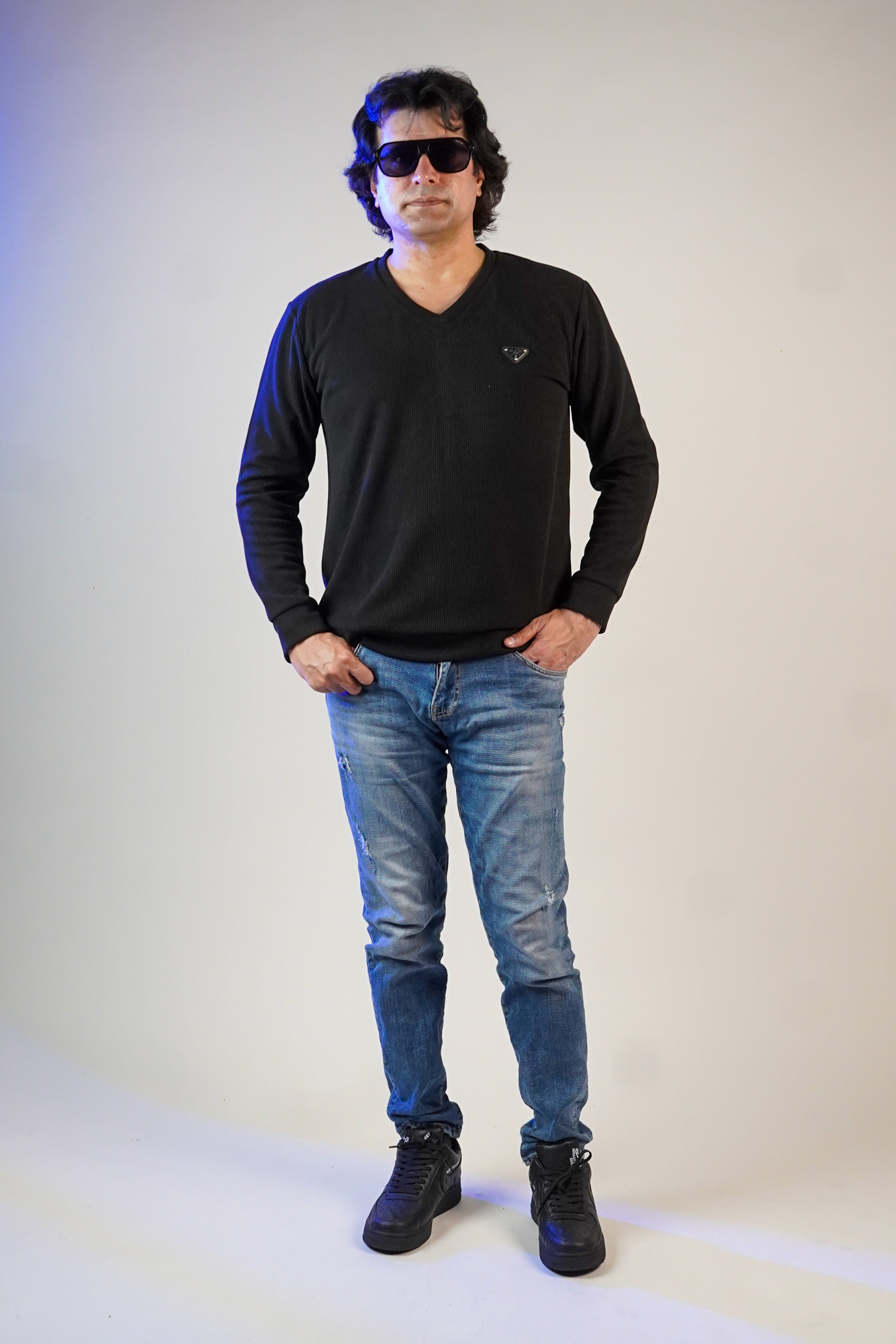 Prada V-Neck 1:1 Grading Sweatshirt