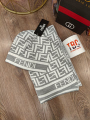 Fendi Beanie Caps & Scarf Set