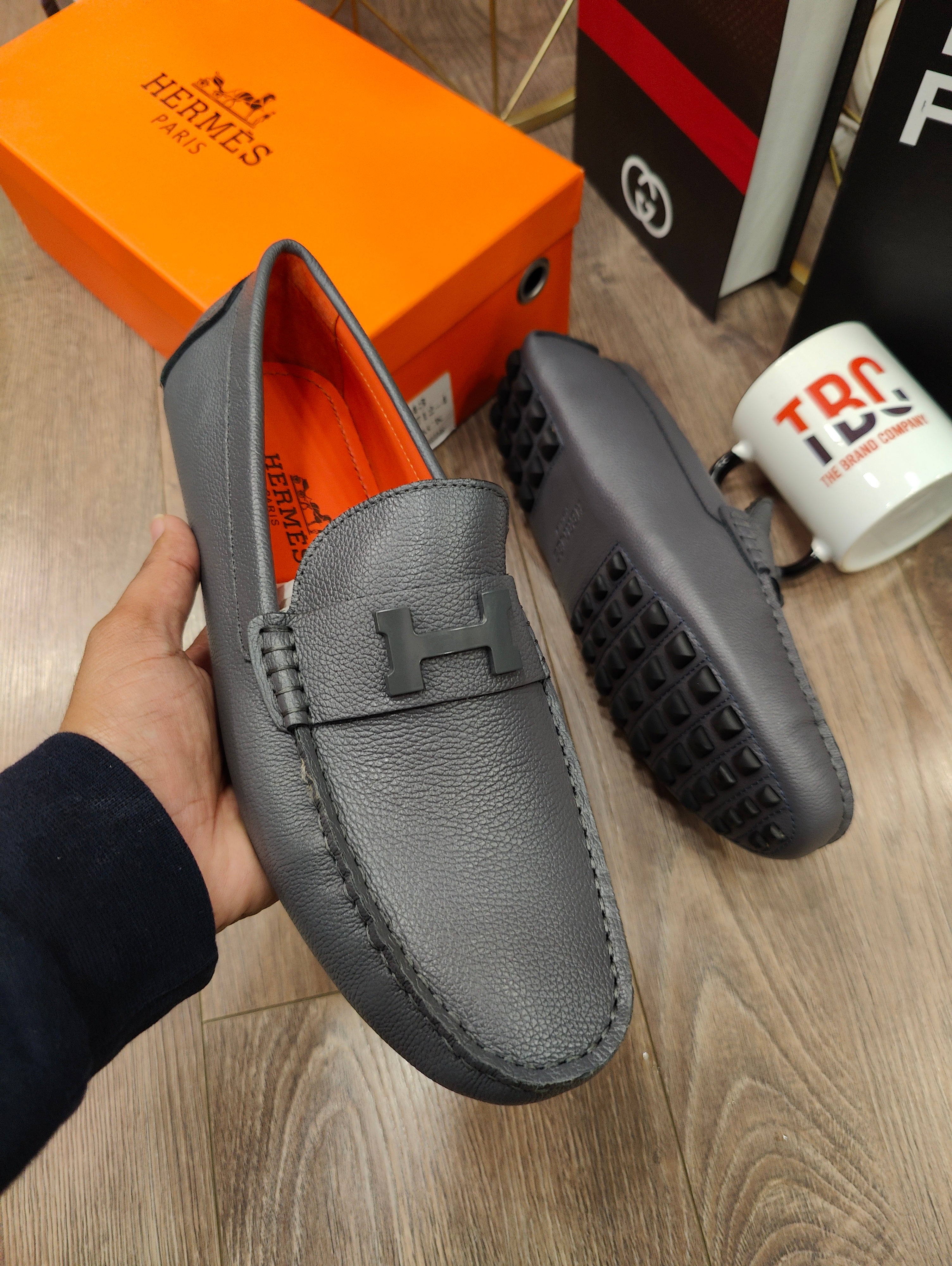 Hermes male bedside shoes