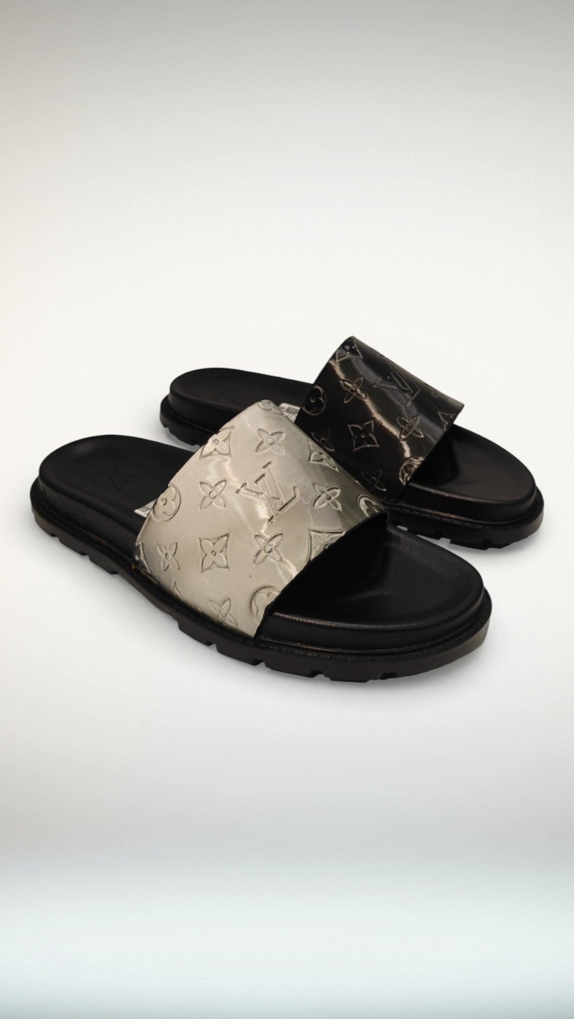 Louis Vuitton Two Tone High End Slide with box