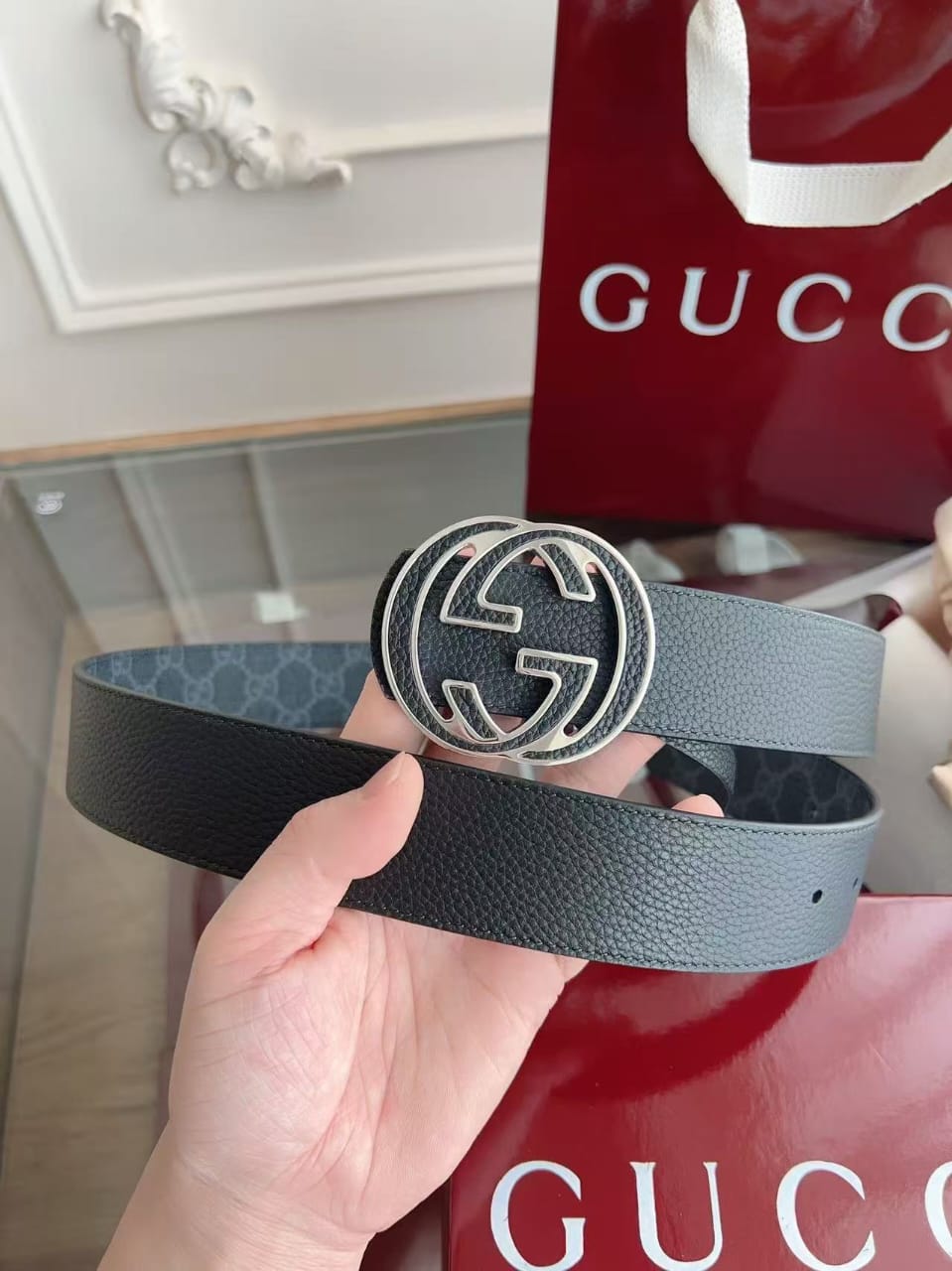 Gucci 1:1 Grade Genuine Leather Belt with Full Packaging