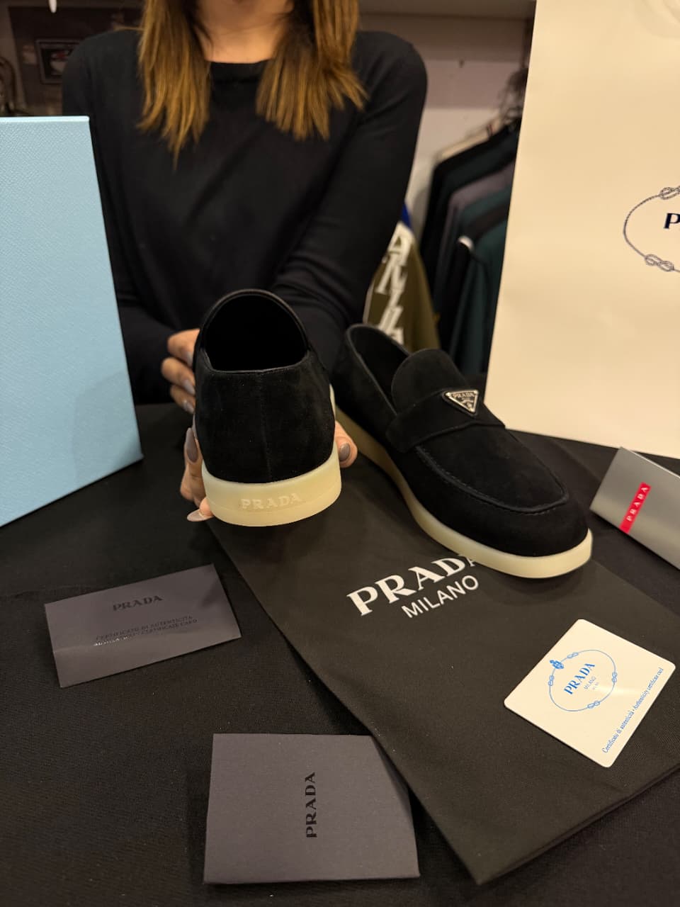 Prada Suede Loafer 1:1 Grade Shoe